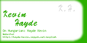 kevin hayde business card